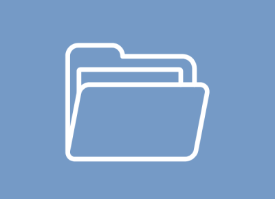 File Archive Icon on Light Blue Background